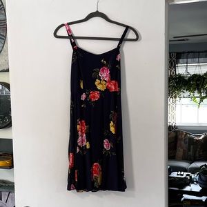 Old Navy Dress Navy with Floral Print